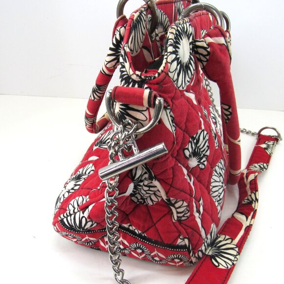 Vera Bradley Deco Daisy Double Handle & Shoulder Strap Purse with Makeup Bag - Picture 10 of 10